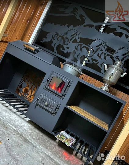 Мангал с крышей 4в1