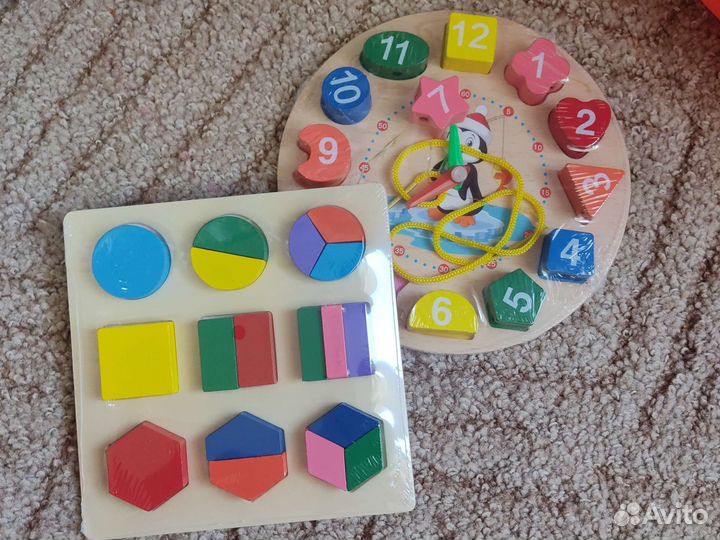 Новые Развивающие деревянные игрушки/сортер/шнуро