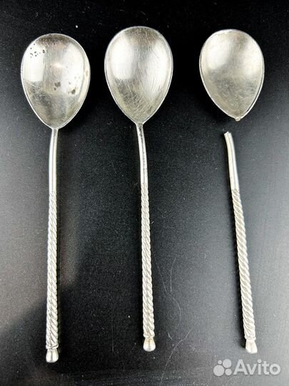 Чайные ложки мельхиор 3шт