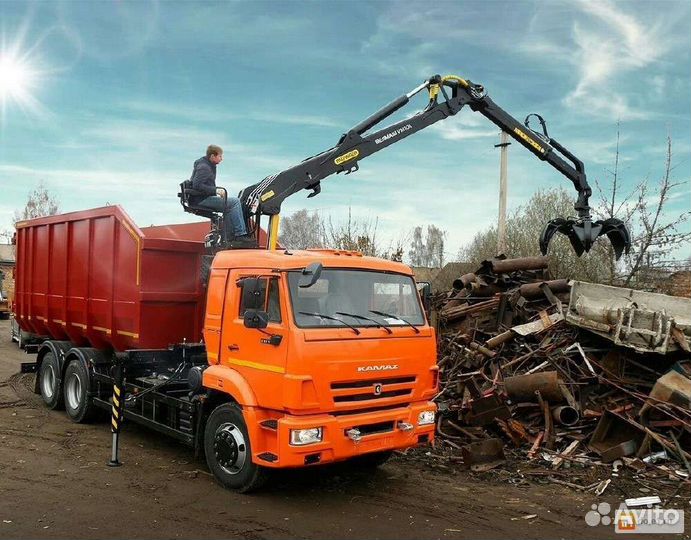 Камаз Ломовоз с манипулятором