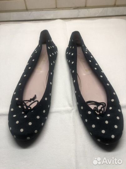 Балетки в горшек синего цвета