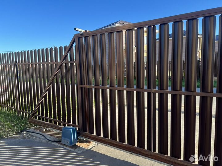 Откатные Ворота с калиткой