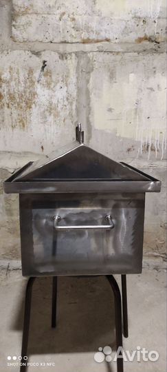 Коптильня горячего копчения из нержавейки