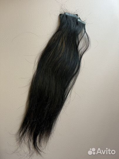 Волосы натуральные на лентах. Б/У. 40 лент, 50см