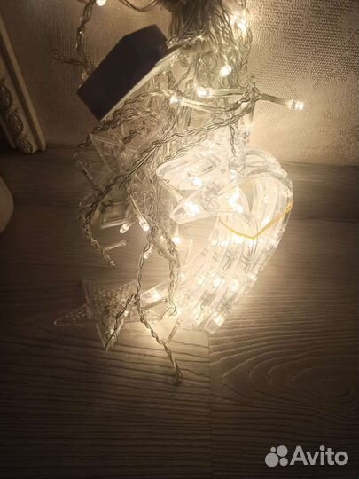 Гирлянды звёзды+ полумесяц новые р.1,5м*3м. Новая