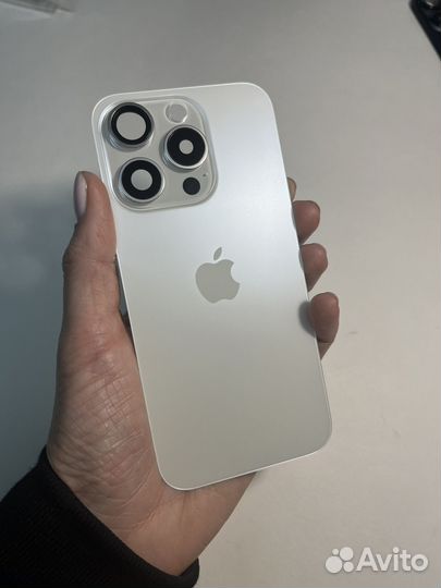 Задняя крышка iPhone 15 pro white titanium