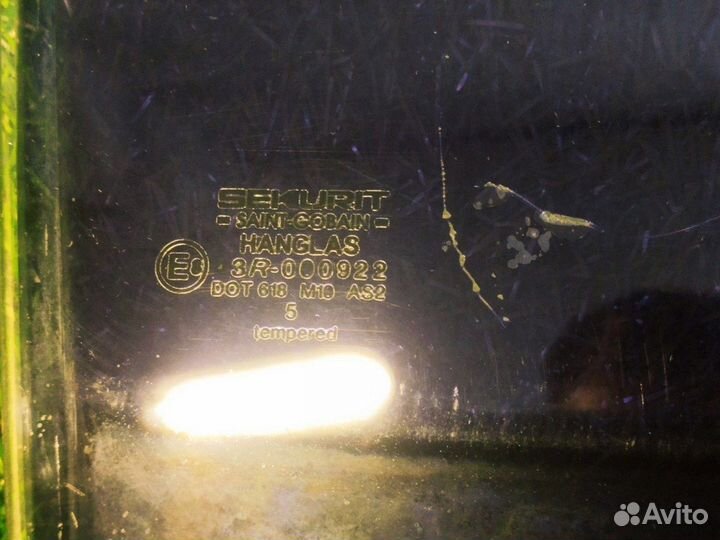 Стекло дверное заднее правое Chevrolet Lanos седан