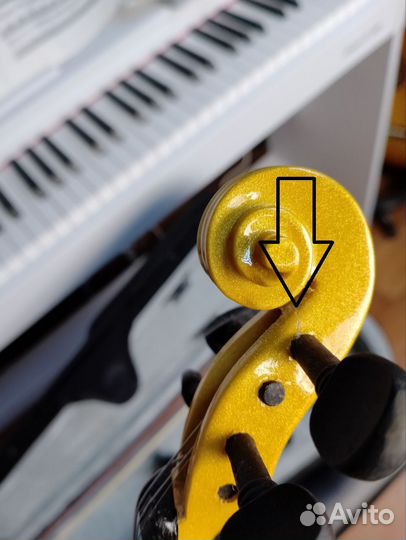 Новая желтая скрипка antonio lavazza 1/8