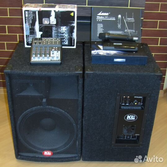 Колонки активные PA 1200W 2шт D15