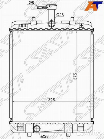 Радиатор охлаждения двигателя PG0004 Peugeot 107 P