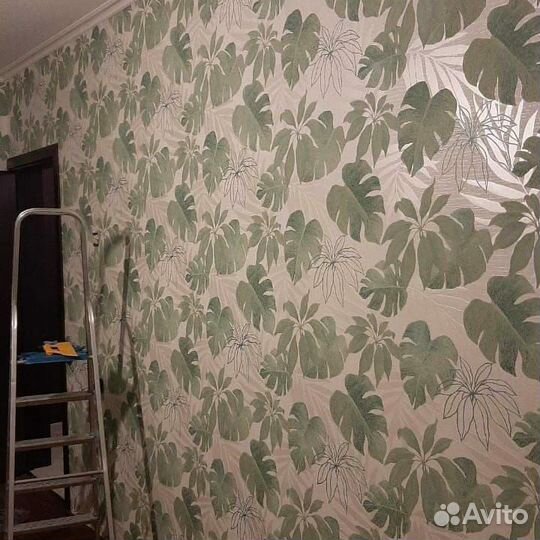 Поклейка обоев, ламинат, шпаклёвка