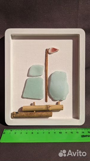 Картины из морского стекла