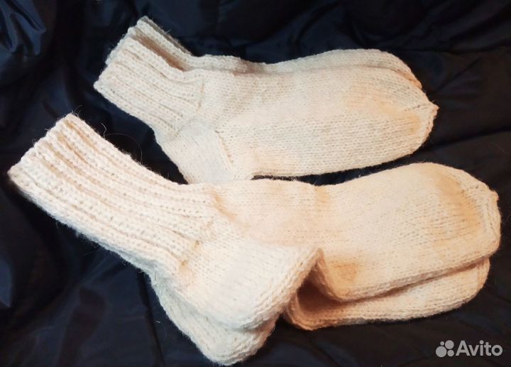 Носки шерстяные. Ручная вязка