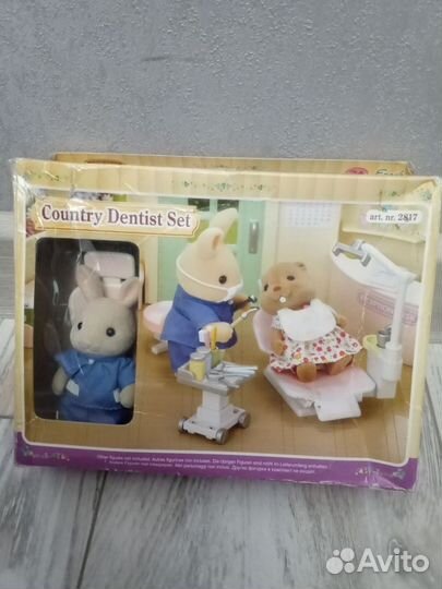 Sylvanian families доктор, посуда, туалет, кровать