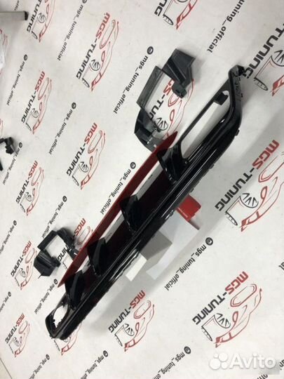 Диффузор Mercedes w176 А45 AMG красный 15-18 гг