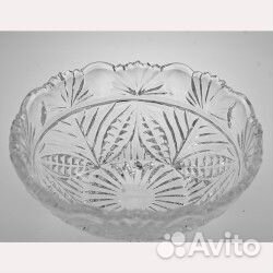 Хрустальный салатник ба-477 h-95 d-140*180