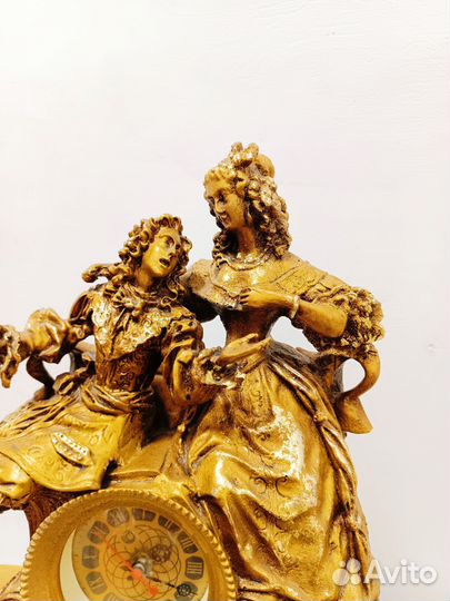 Каминные часы полистоун 50 см