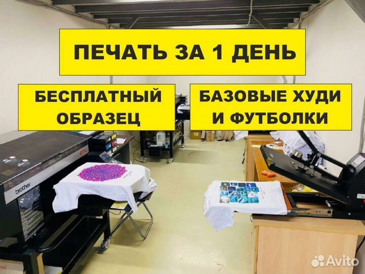 Печать на футболках Одежде Оптом Шелкография DTF