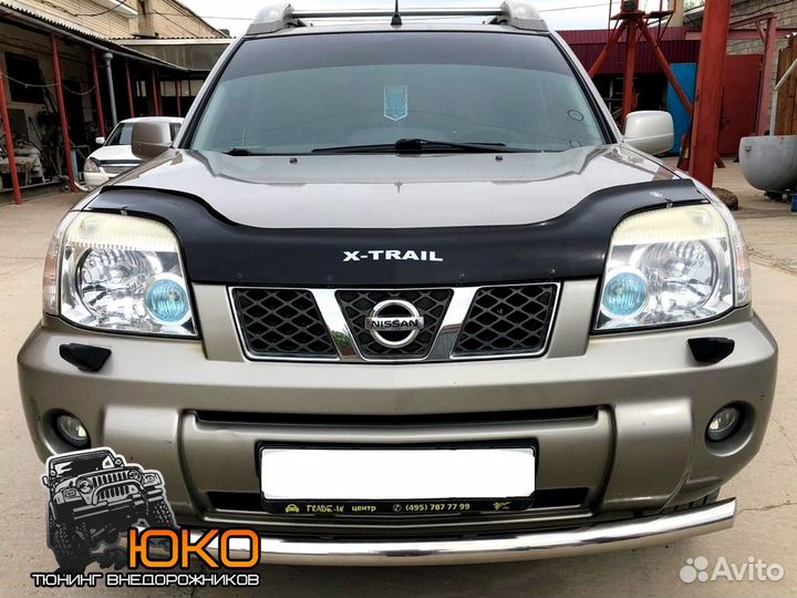 Защита переднего бампера Nissan X-trail