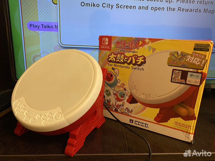 Оригинальный барбан Hori Taiko для Nintendo Switch