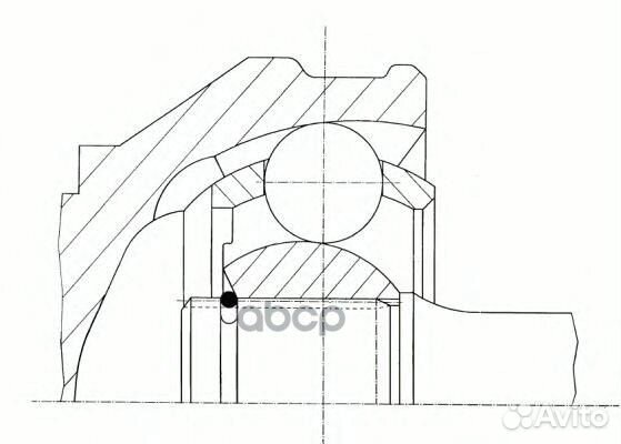 Шрус внутр лев к-кт citroen: jumper c бортовой