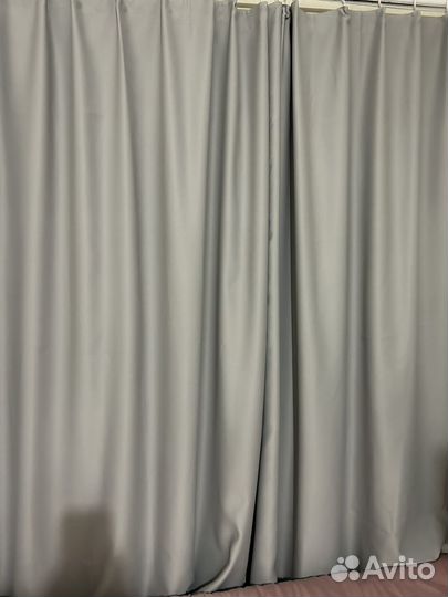 Шторы блэкаут светло- серые