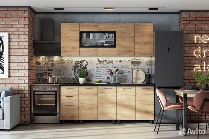 Кухня новая 2.0м смотрится очень классно