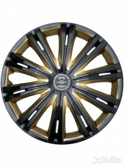Колпаки на колеса r15 2шт гига Gold Super Black