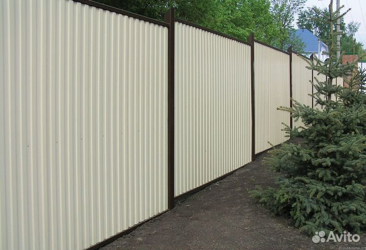 Забор из профлиста под ключ