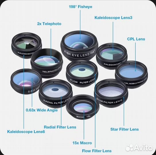 Набор объективов Apexel 10 в 1