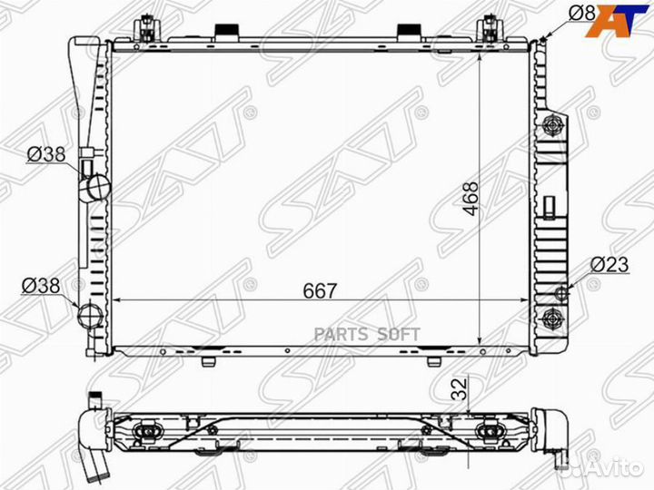 Радиатор охлаждения Мерседес S класс W140 2.8/3.0