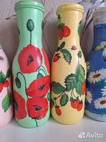 Бутылка декупаж