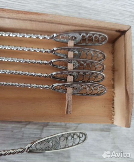 Набор из 6 чайных ложек, СССР,1984