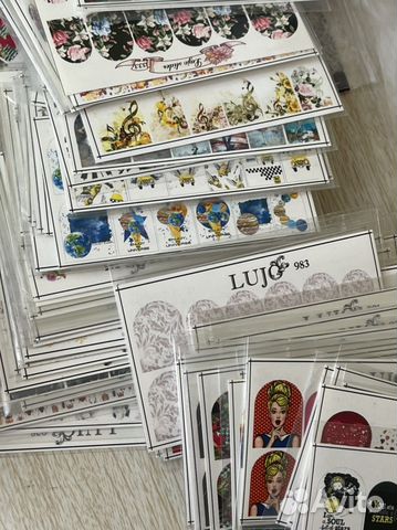 Слайдеры наклейки переводилки для ногтей набор