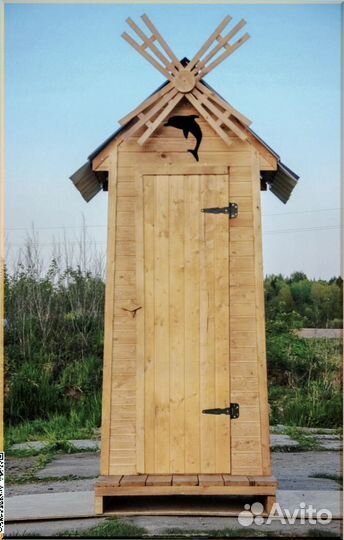 Дачный туалет с декором и установкой фйз 141