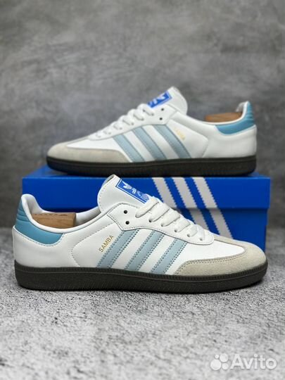 Кроссовки Adidas Samba White-Blue