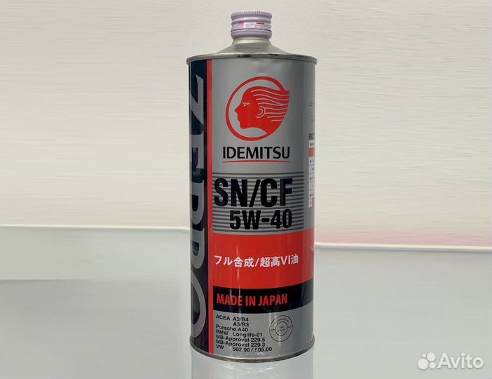 Масло моторное idemitsu zepro euro spec 5W-40 1 л