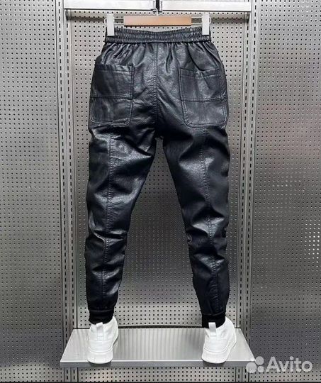 Кожаные брюки мужские