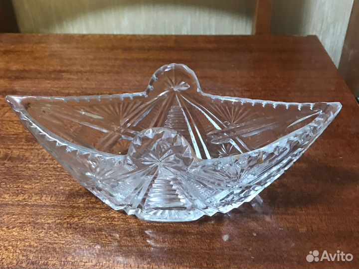 Хрустальная ваза конфетница СССР