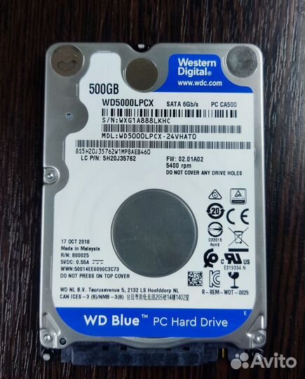 Wd Blue 500 гб, 2,5