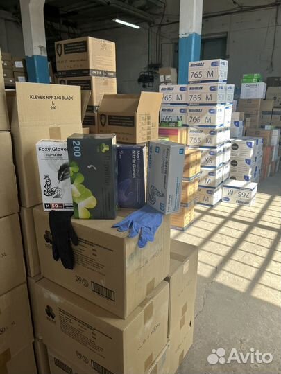 Черные нитриловые перчатки оптом