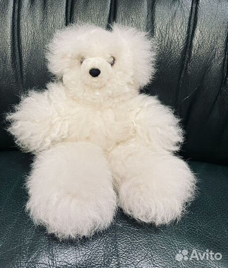 Мишка декоративный из меха ламы натуральный