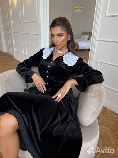 Платье женское бархатное