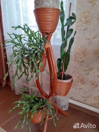 Подставка для цветов из ротанга