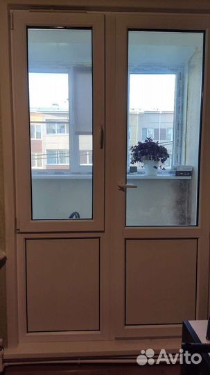 Балконный блок с дверью бу