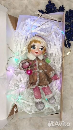 Елочные игрушки из ваты