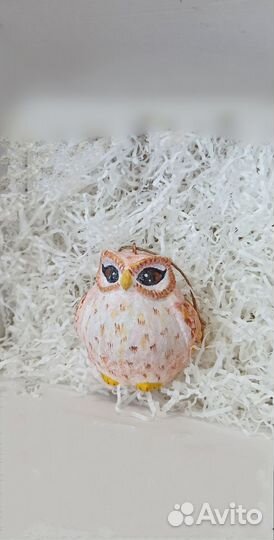 Сова ватная игрушка