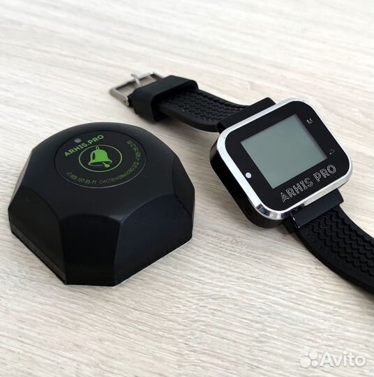 Кнопка вызова официанта модель Бургер с часами