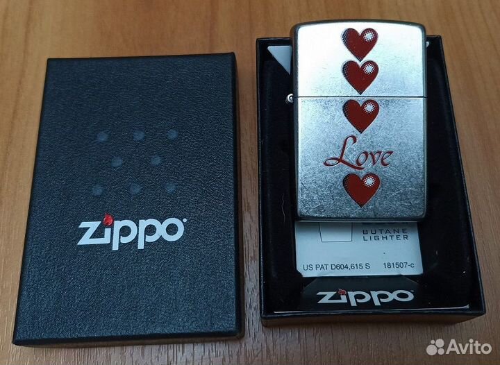 Зажигалки zippo Сердца Love оригиналы новые