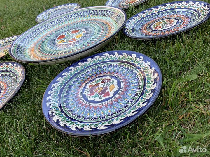 Узбекская красивая посуда(тарелки, пиалы, чайники
